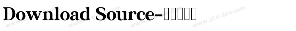 Download Source字体转换